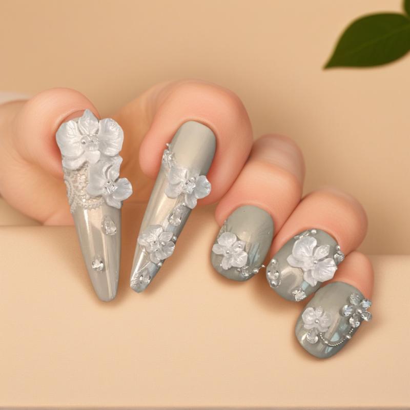 Orchid Phalaenopsis - 3D Phalaenopsis Flower Manicure Carving Mold,